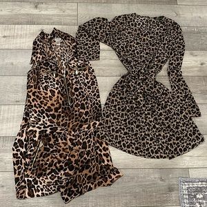 Animal print romper and dress bundle